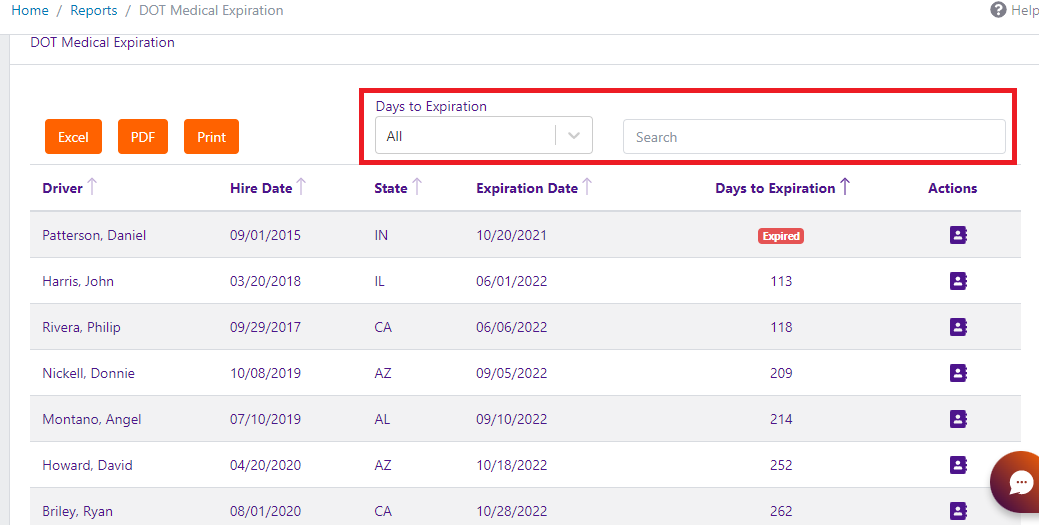 DOT Medical Expiration