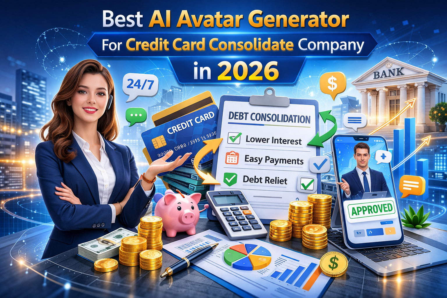 Best AI Avatar Generator For Credit Card Consolidate Company