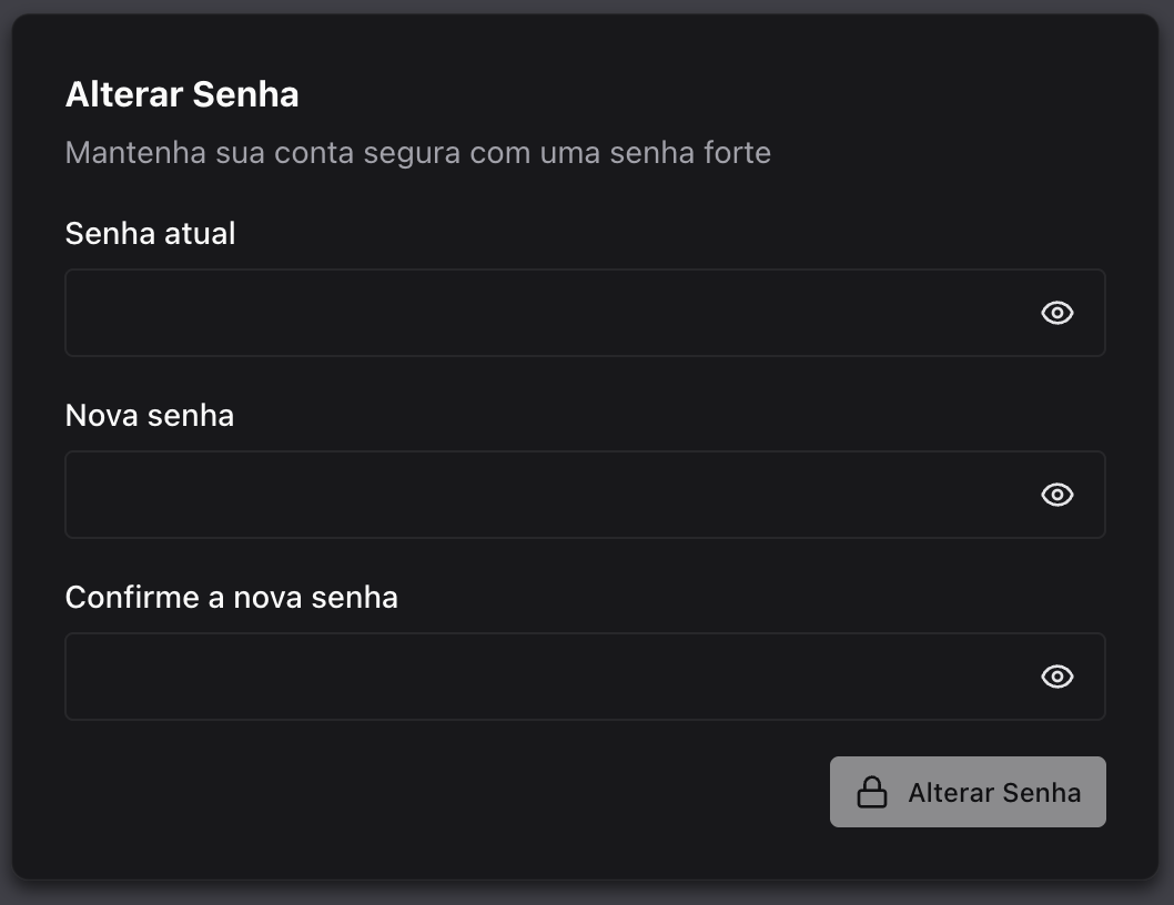 Configurações de Segurança