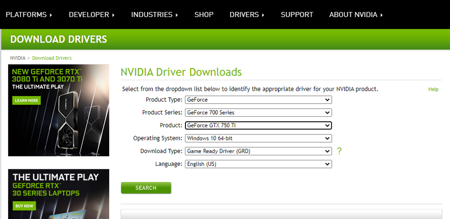 Update The Nvidia Driver