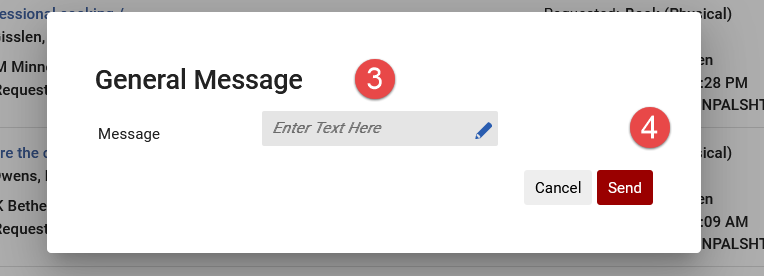 Message text box