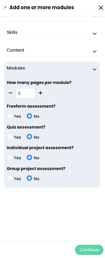 CYPHER Agent menu, Add one or more modules, Modules tab open