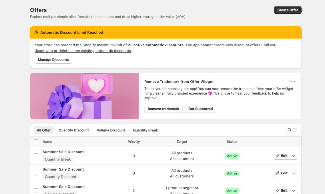 Fixing Automatic Discount Limit in Shopify