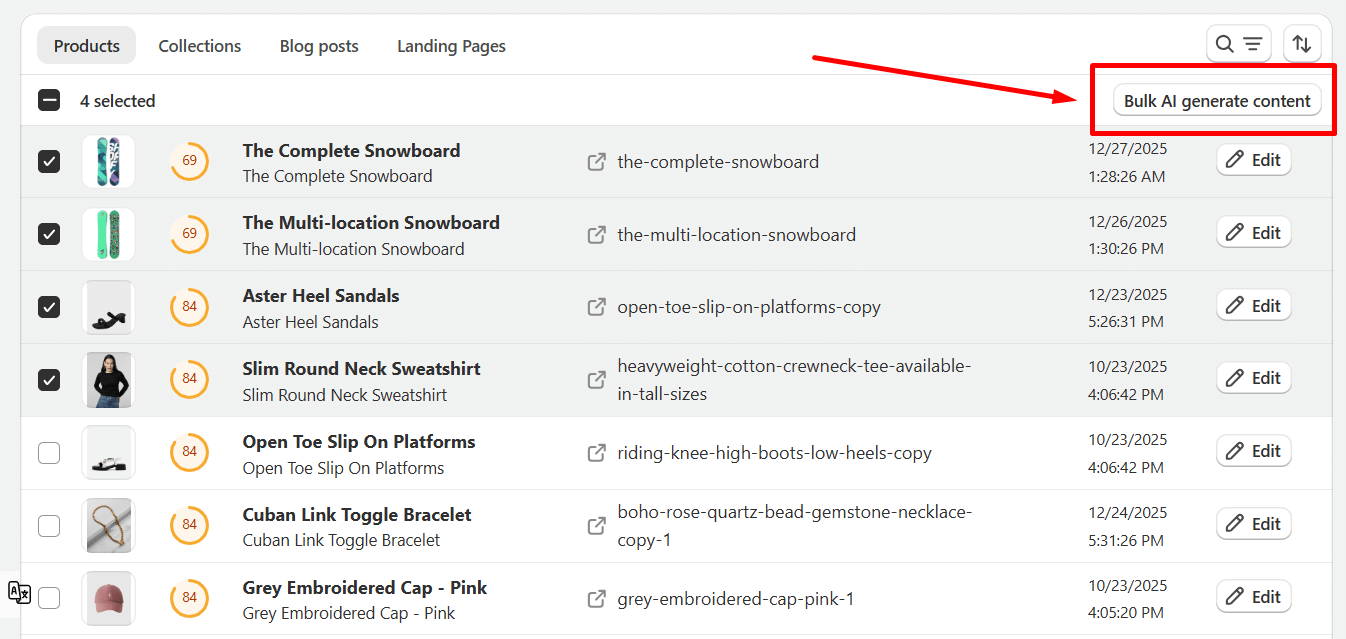Bulk AI Metadata Generation