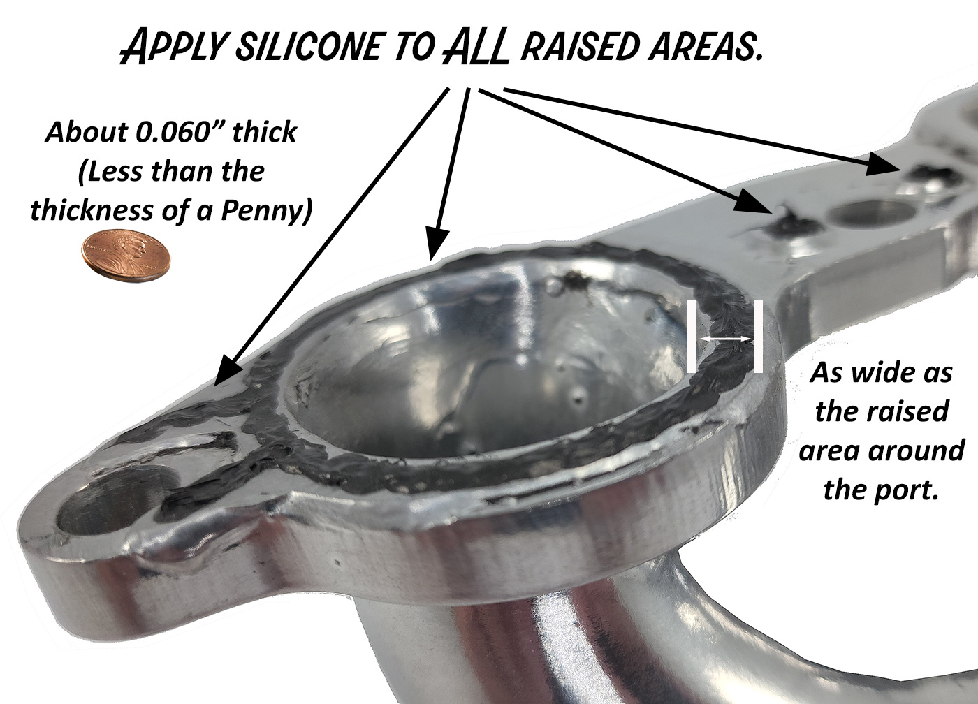 Sanderson Headers installation - silicone example