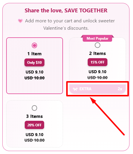 Edit Quantity Breaks offers