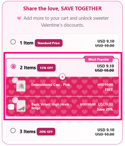 2.3.4. Mixed Free gift & Upsell
