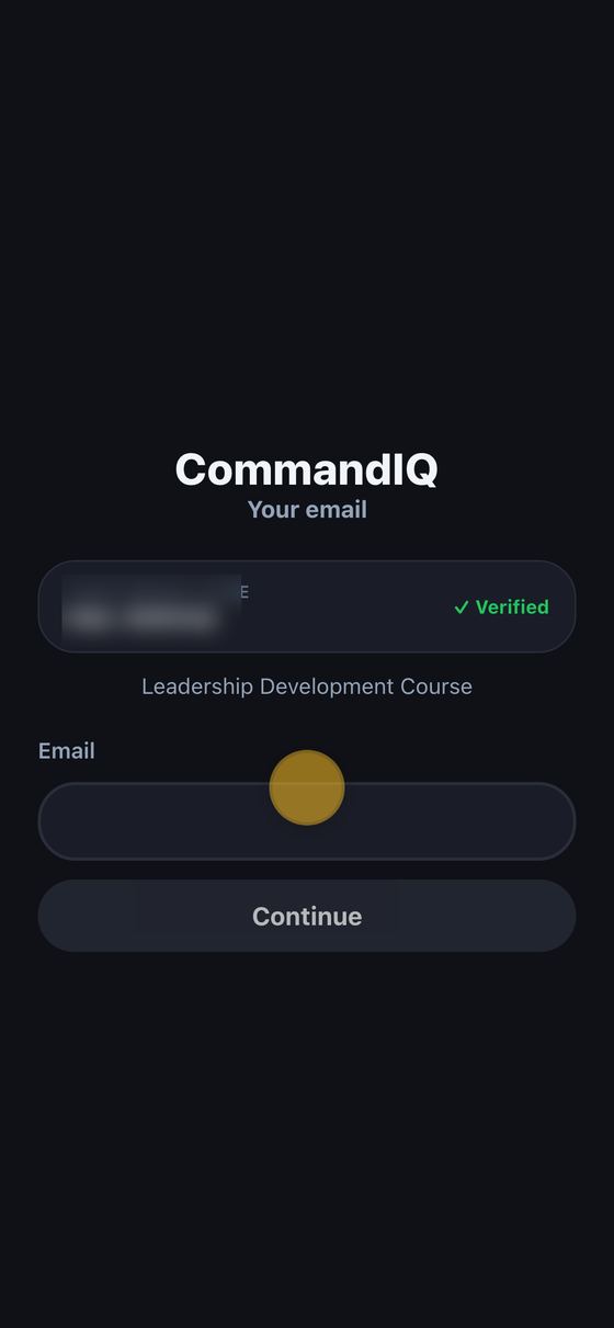 Your email screen showing the group code Verified and the course name