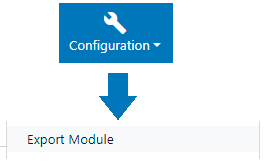 navigation to Configuration, Export Module