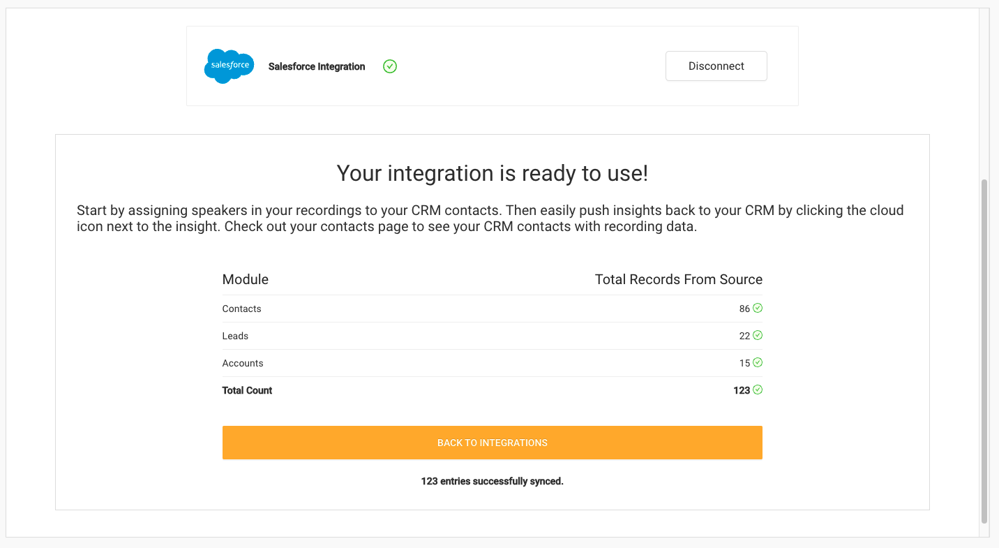 Integration ready to use