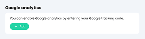 Admin, Portal, More tab, Google analytics section