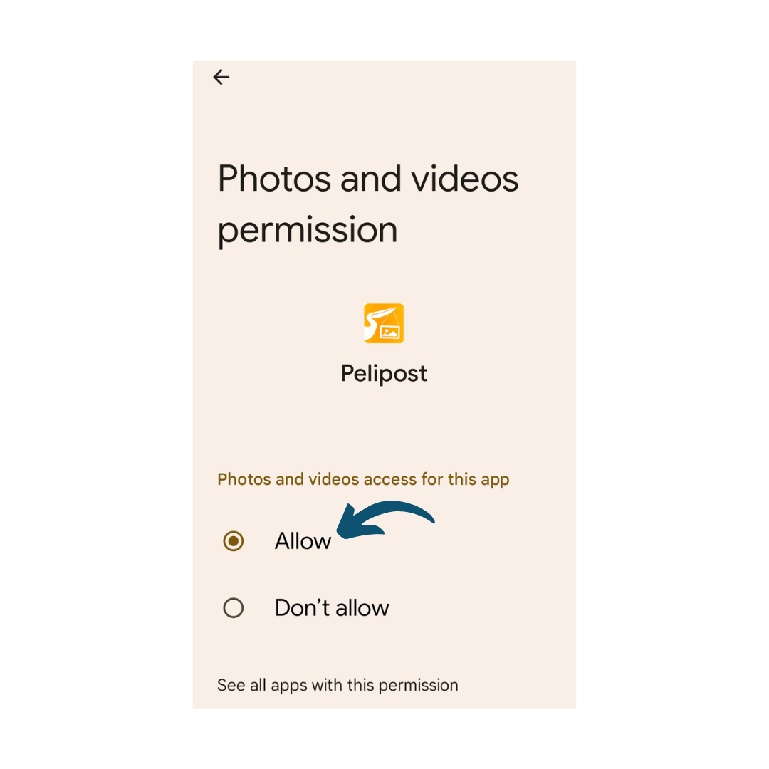 Android photos and video permission