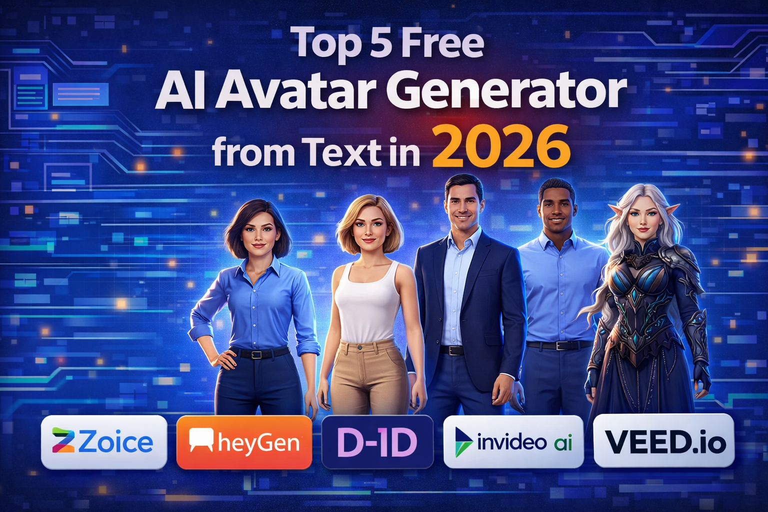 Top 5 Free AI Avatar Generator from Text