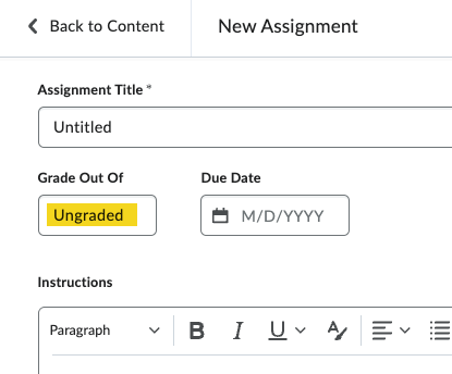 ungraded text highlighted in grade out of field
