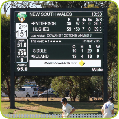 Solid scoreboard Cricket Junction Oval