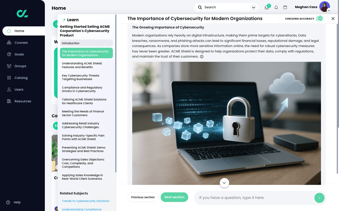 CYPHER Agent for learners displaying information and images from the Agent knowledge base