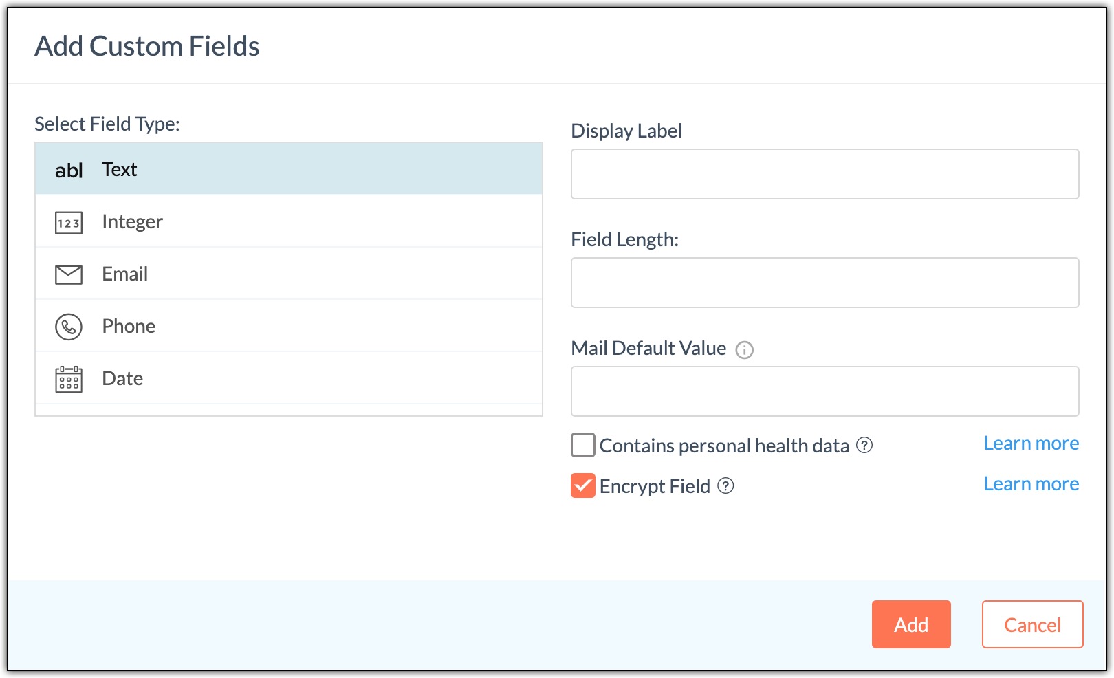 Add custom fields