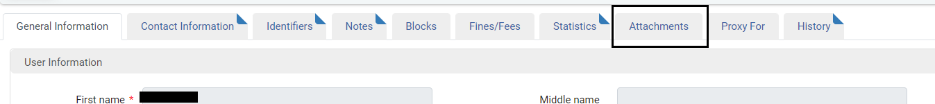 Patron record with no attachments