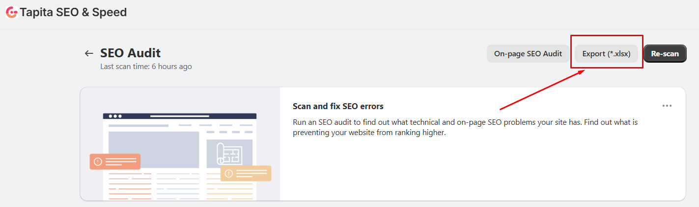 Export errors - Excel file