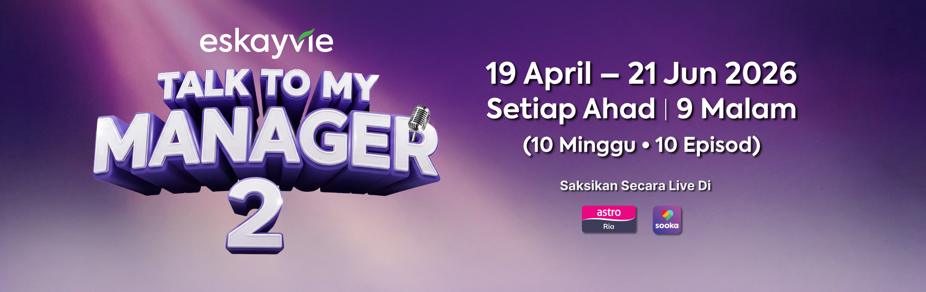 Talk To My Manager Season 2 on Astro Ria and Sooka