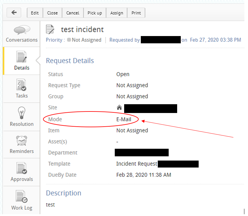 "Mode" Field AutoPopulate when Incident is Submitted