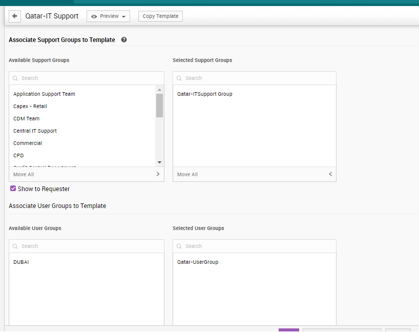 Hide Template from Form loading Page