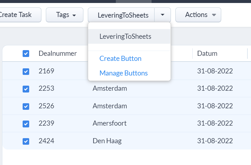 Getting information from Zoho CRM in Zoho Sheets for each record on new row