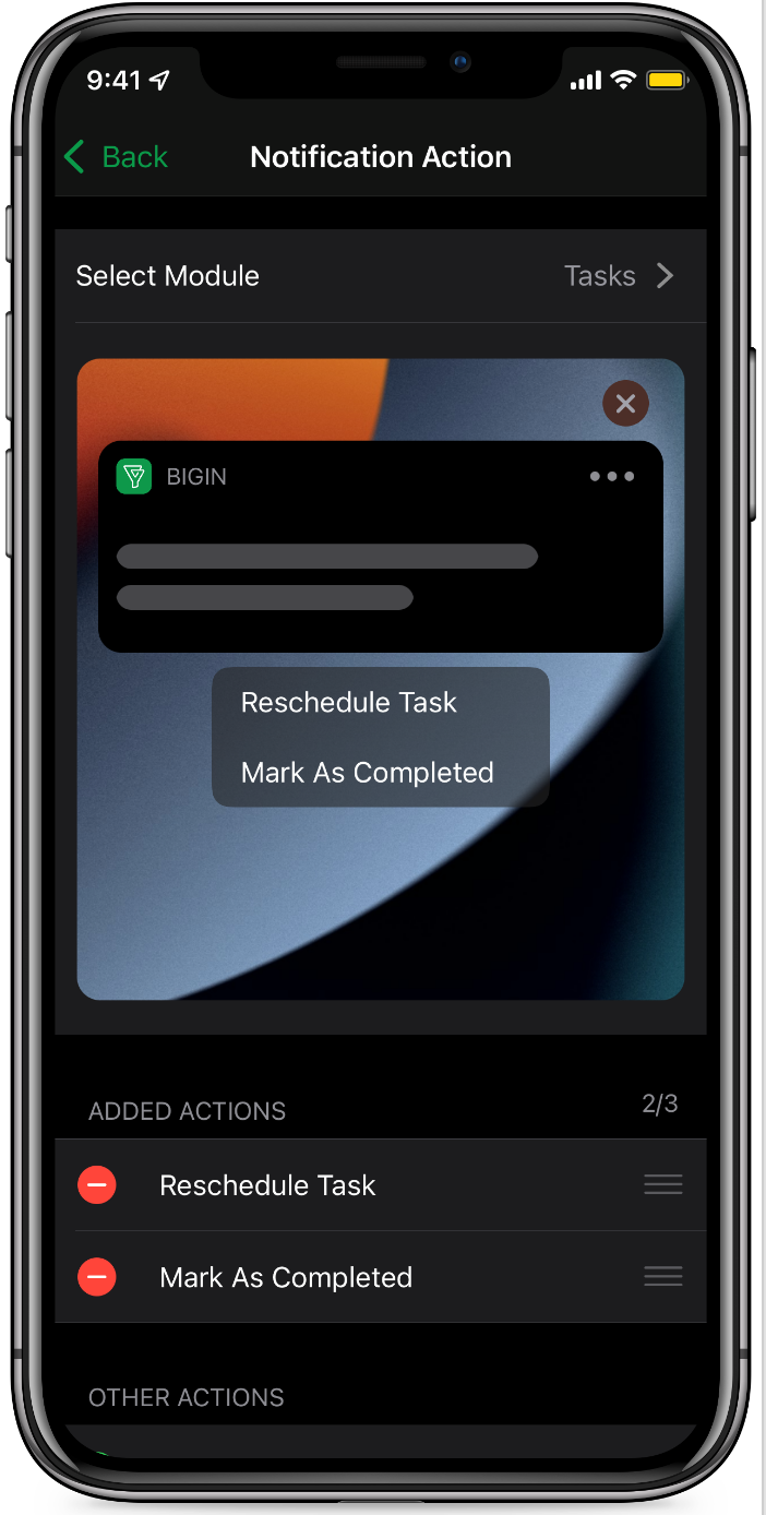 Notification Customization Screen Customize and configure Notification preview, action, sound, grouping ...