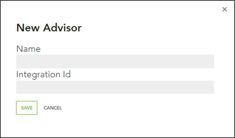 Advisor Window How to Create an Advisor and Assign Them to Accounts