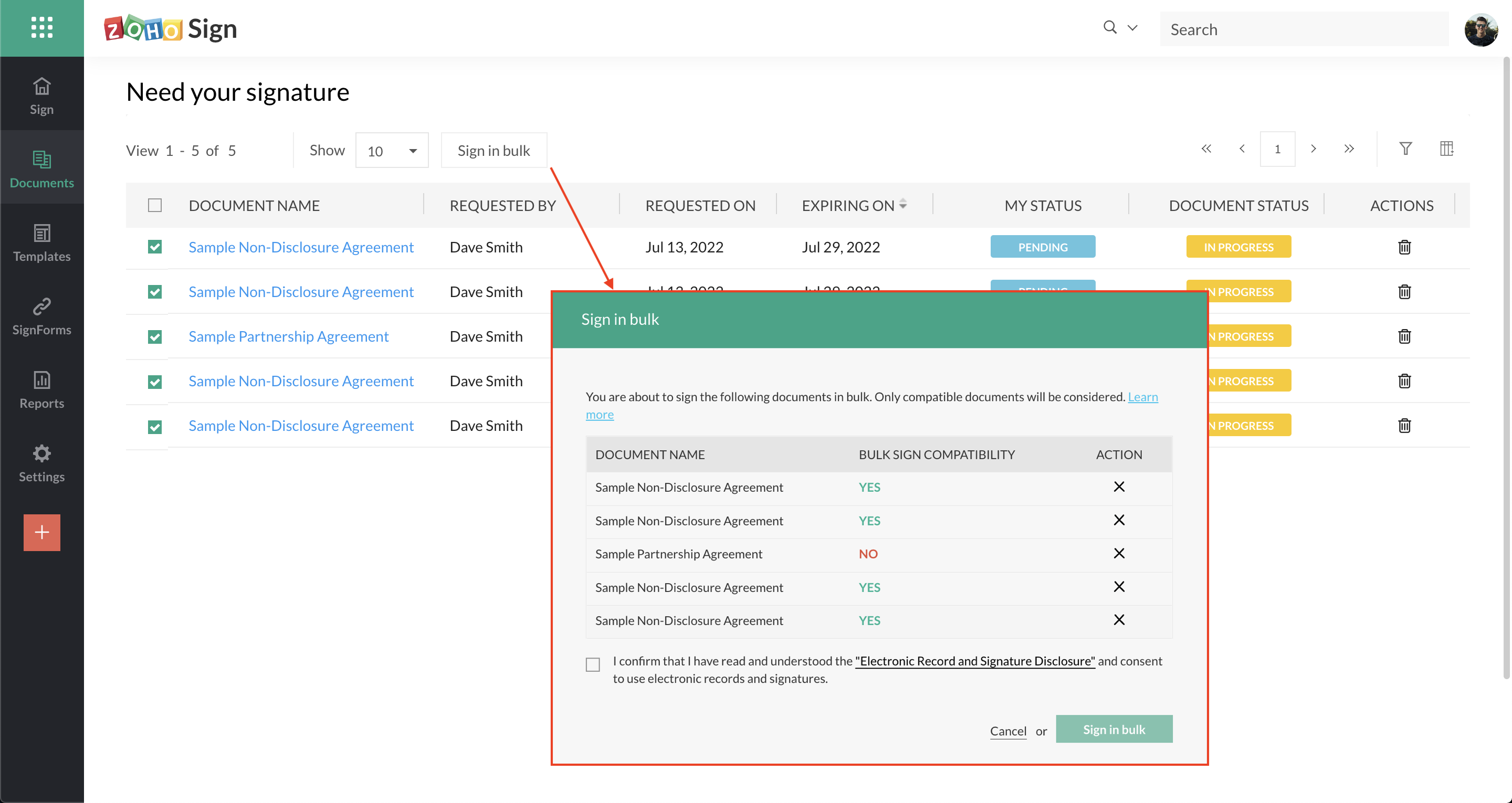 Zoho Sign Steps Zoho Sign: Product Updates - Mid-2022