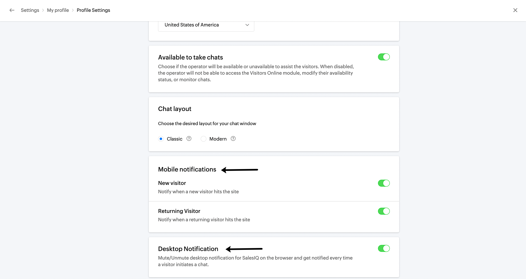 Is there a way to notify an operator when a repeat visitor hits the site?