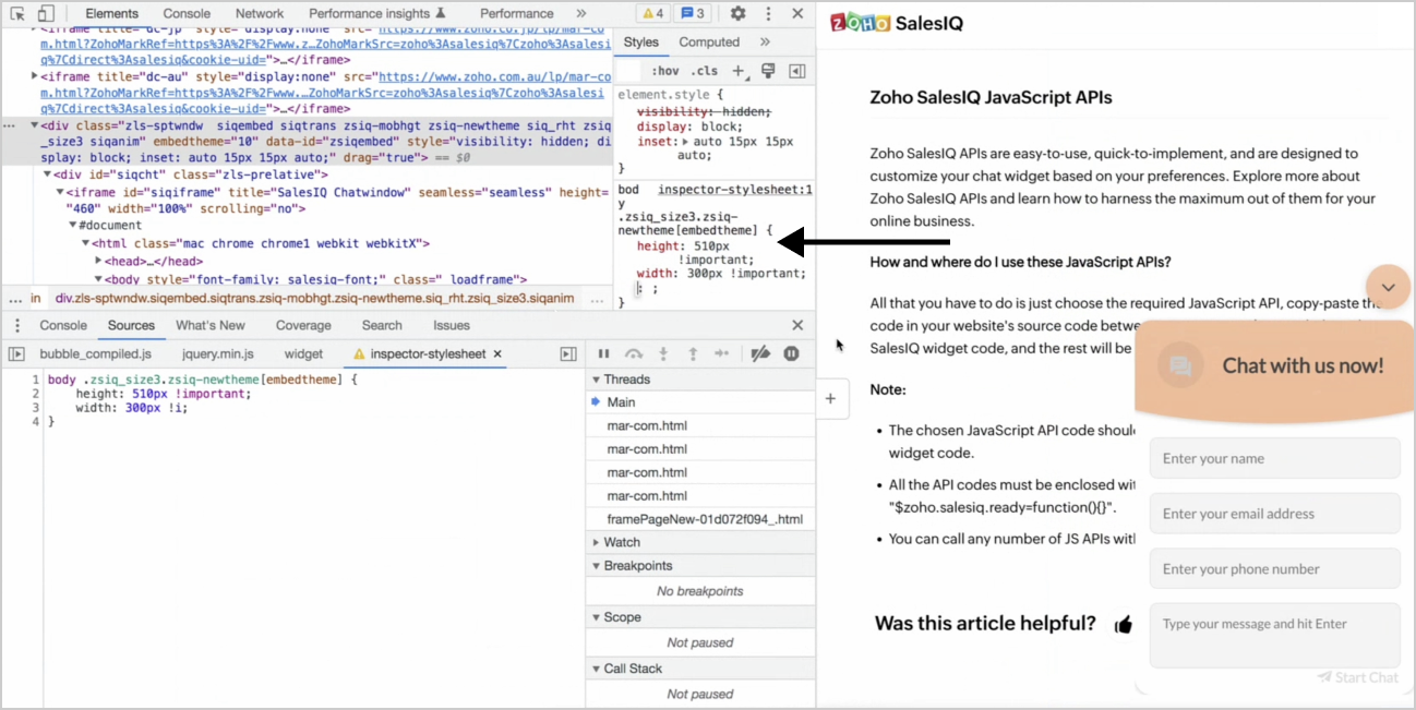 Customize your SalesIQ live chat with Custom CSS and blend it with your ...