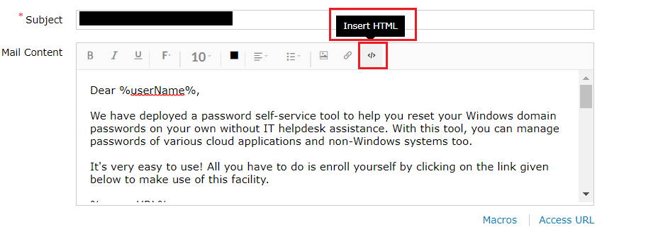 Customize notification message