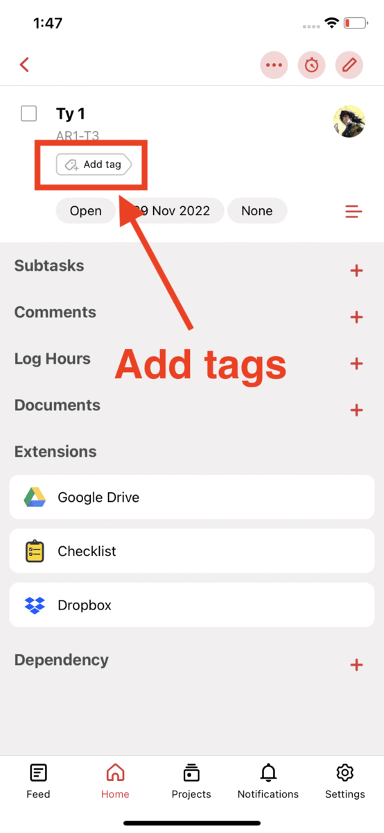 Tags are now supported in the latest version of the Zoho Projects iOS ...