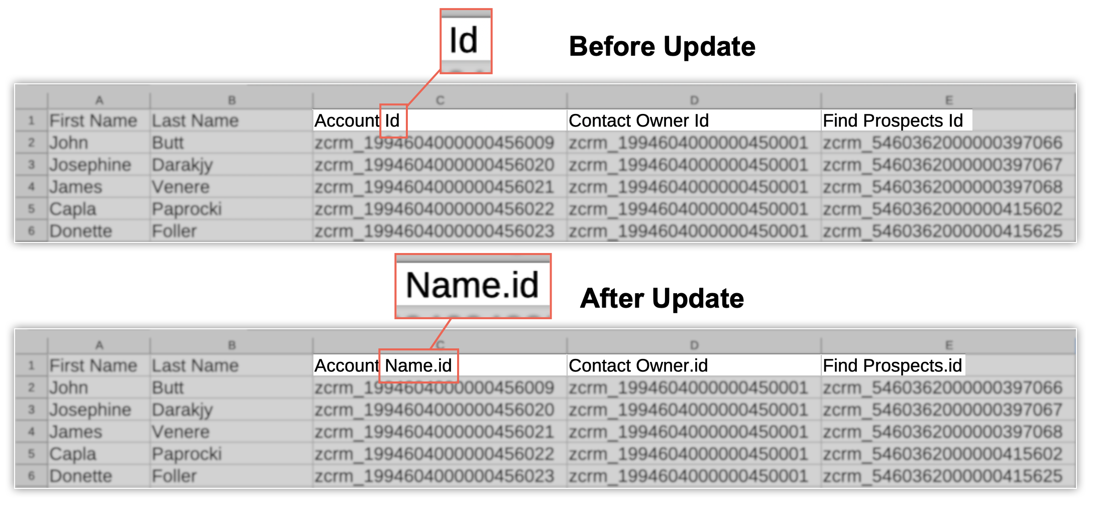 Field Header In Database Changes in lookup field column headers