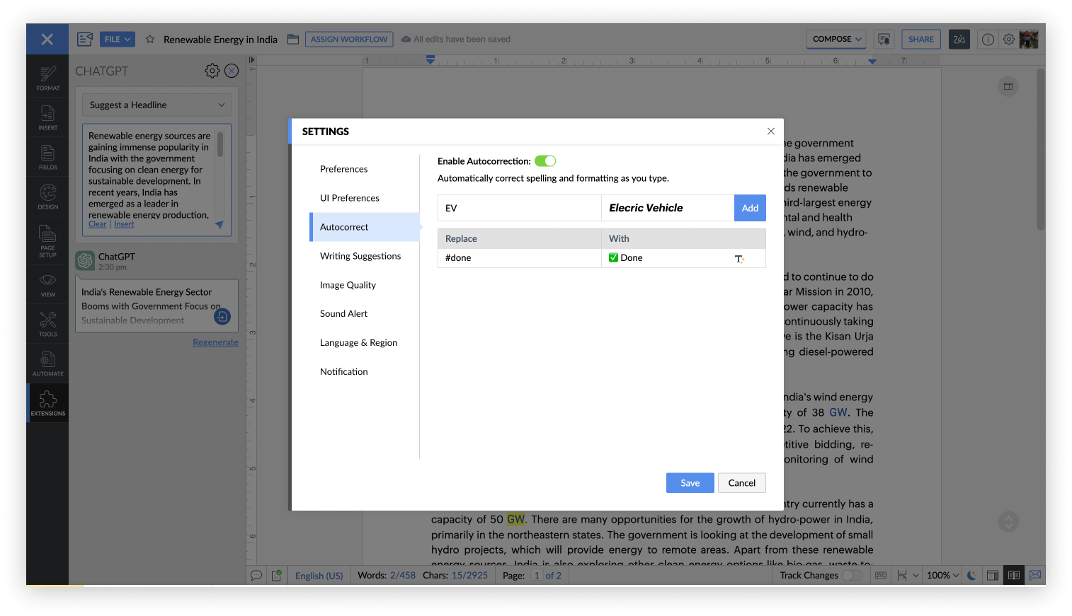 New in Writer: Enhanced Content Generation and Formatting features