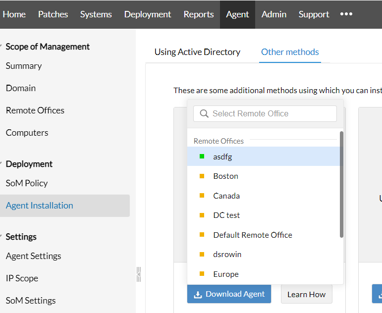Change Proxy on Agent