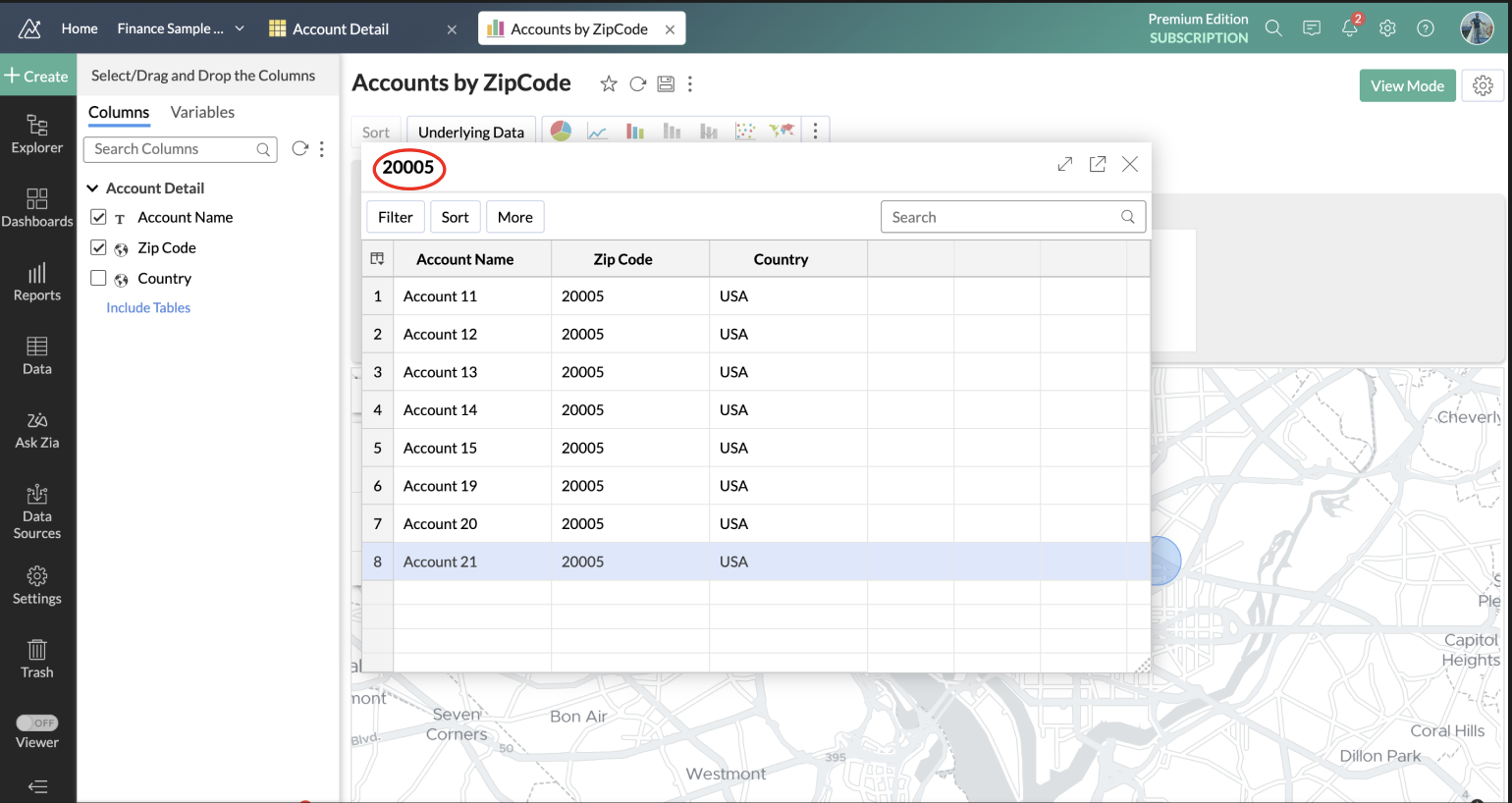 Mapping Account Code Creating accounts map