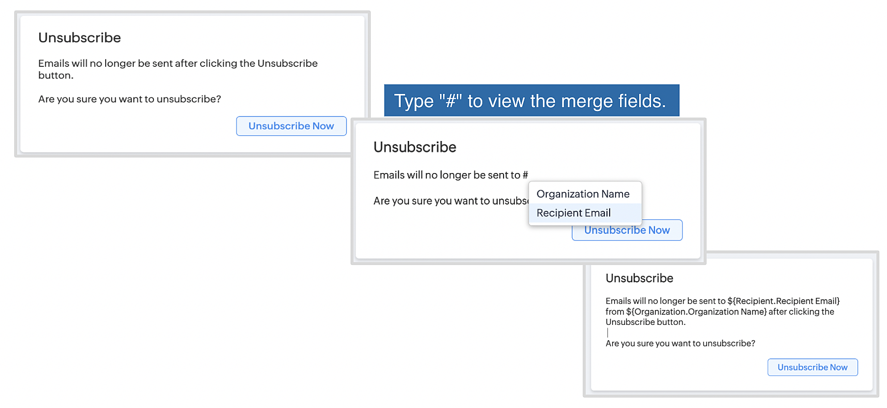 Introducing Customization in Unsubscribe page