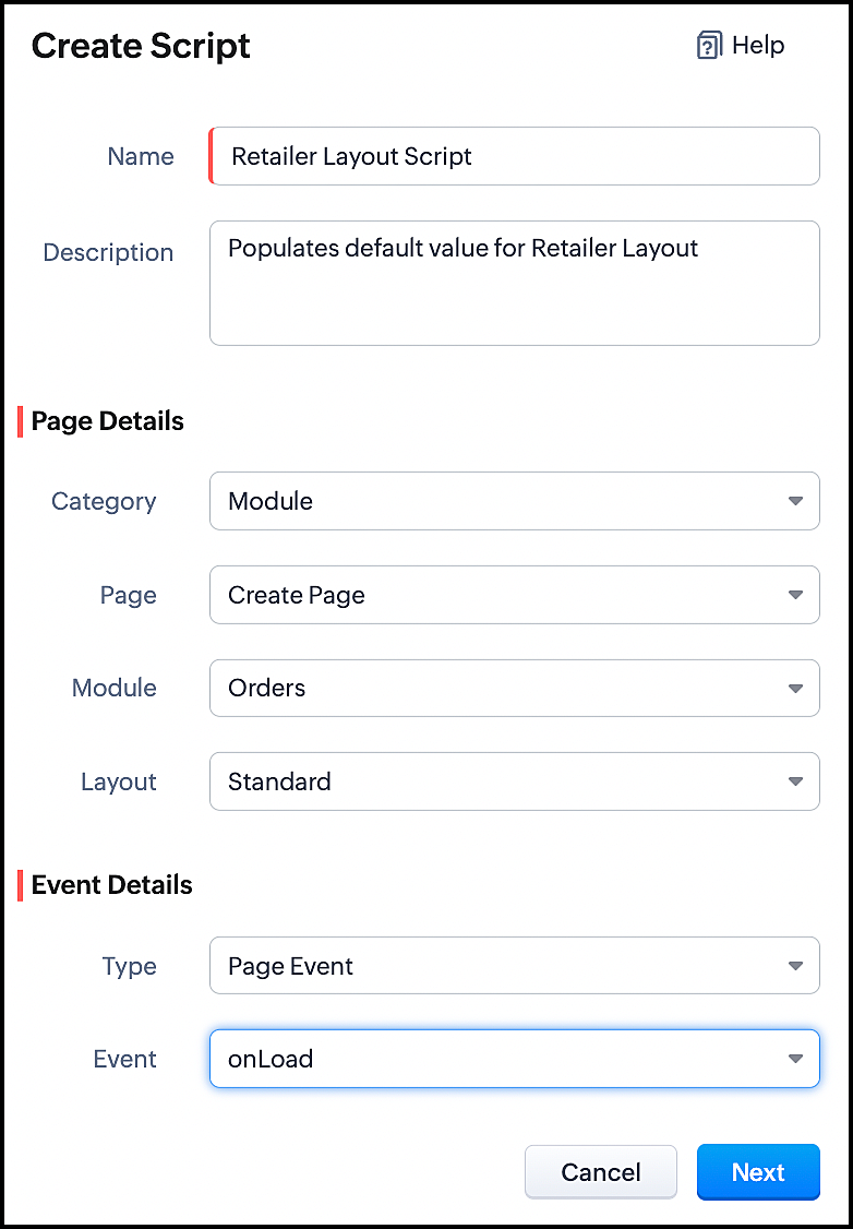 Set default values based on Page Layouts using Client Script