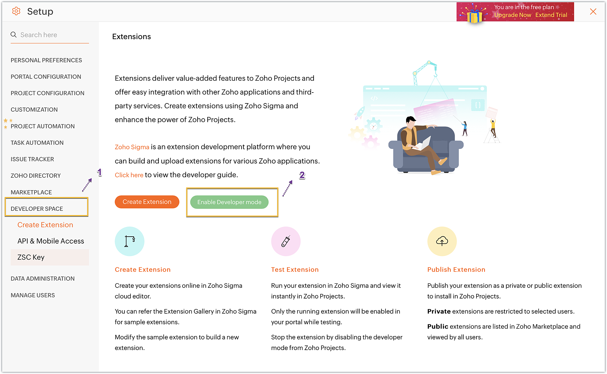 Project Extension Image Building extensions #2: Creating extensions for Zoho Projects using a CLI