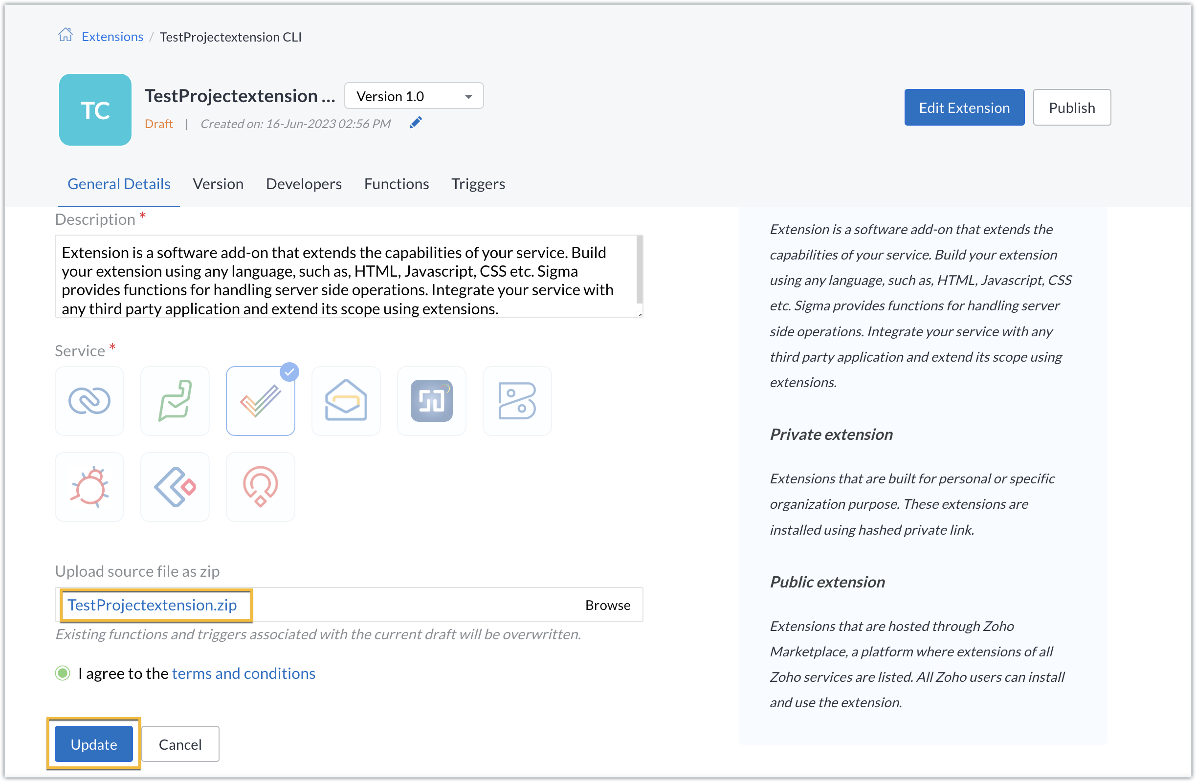 Project Extension Image Building extensions #2: Creating extensions for Zoho Projects using a CLI