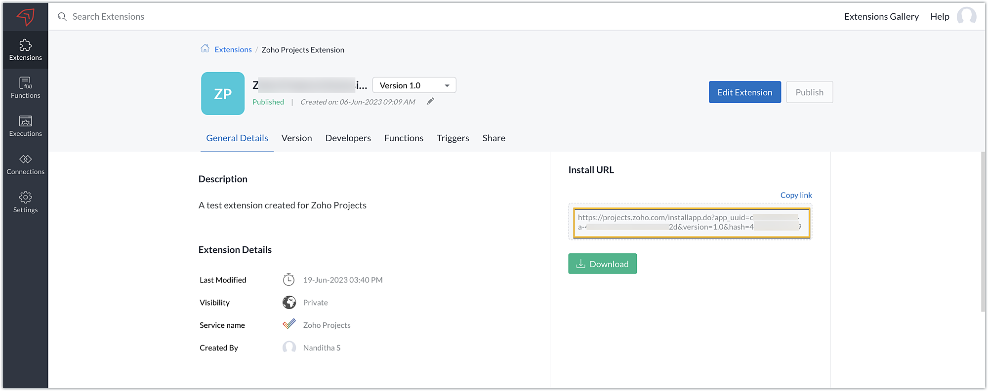 Building extensions #3: Publishing, sharing, and installing an extension