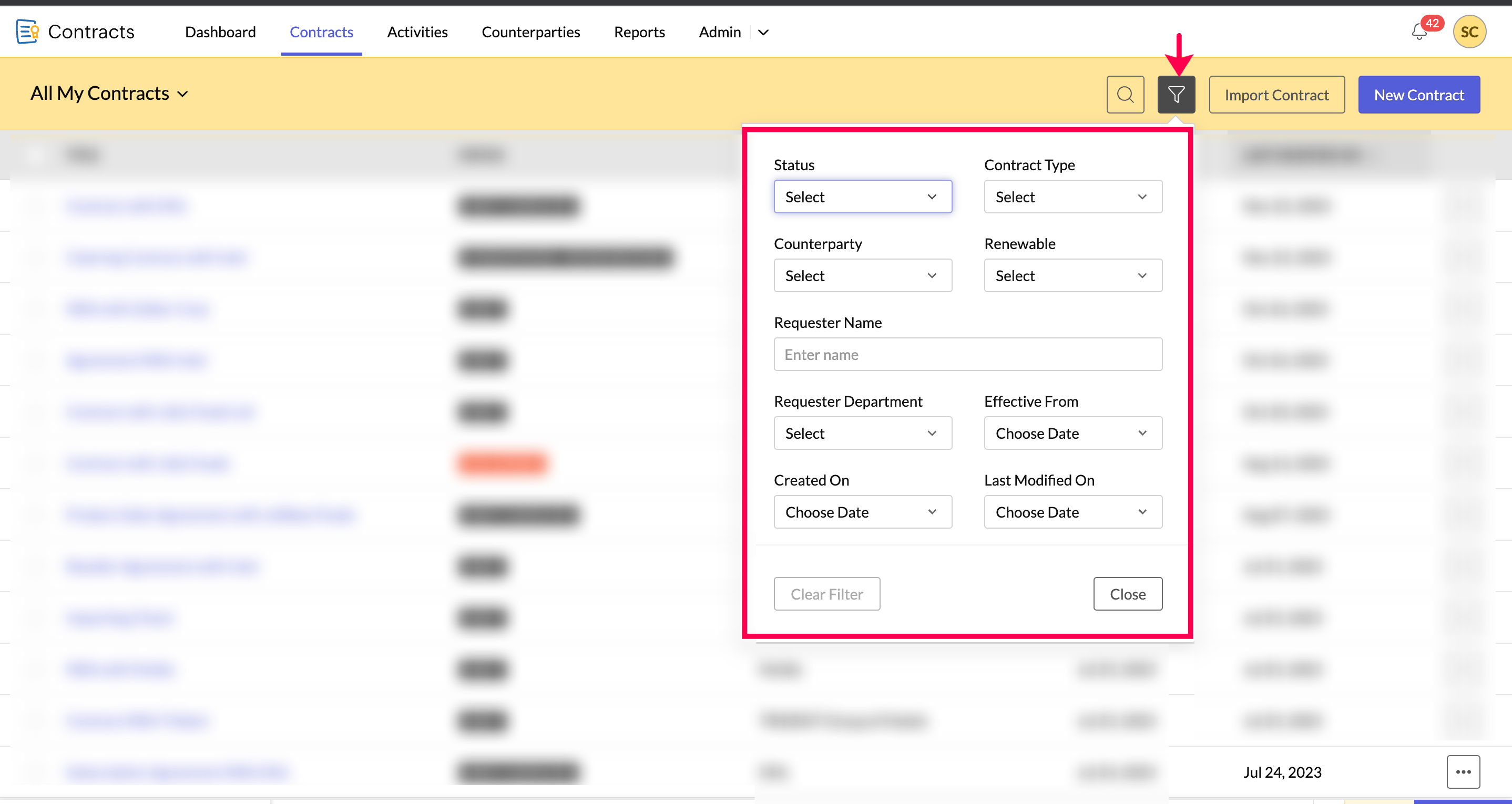 File Contract Point Tools How do we organize contracts into folders?