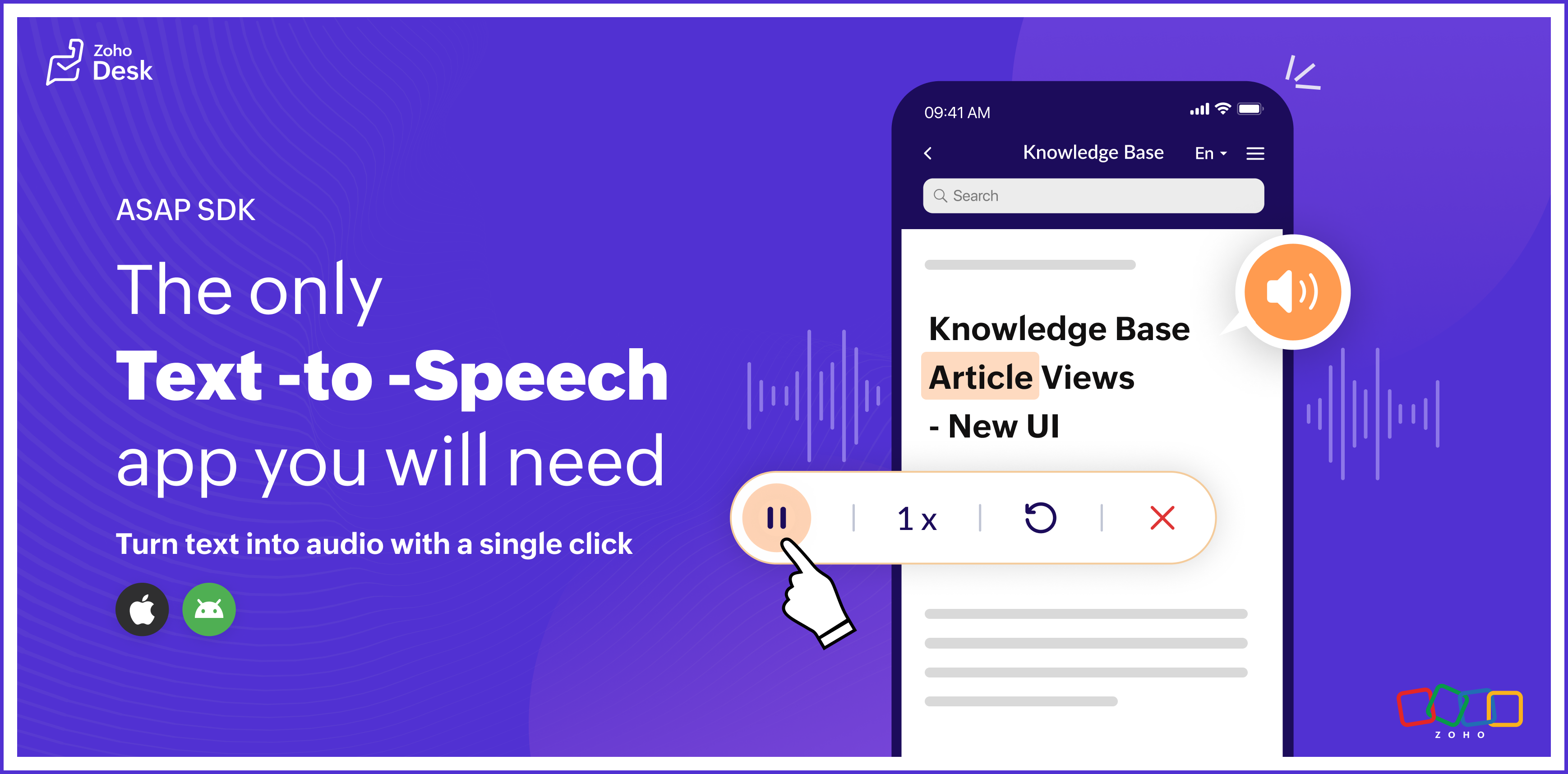 speech to text zoho