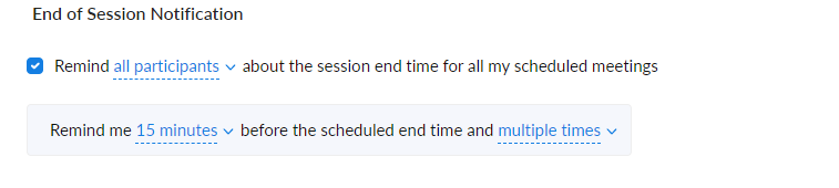 Latest updates in Zoho Meeting | New End of session notification to ...