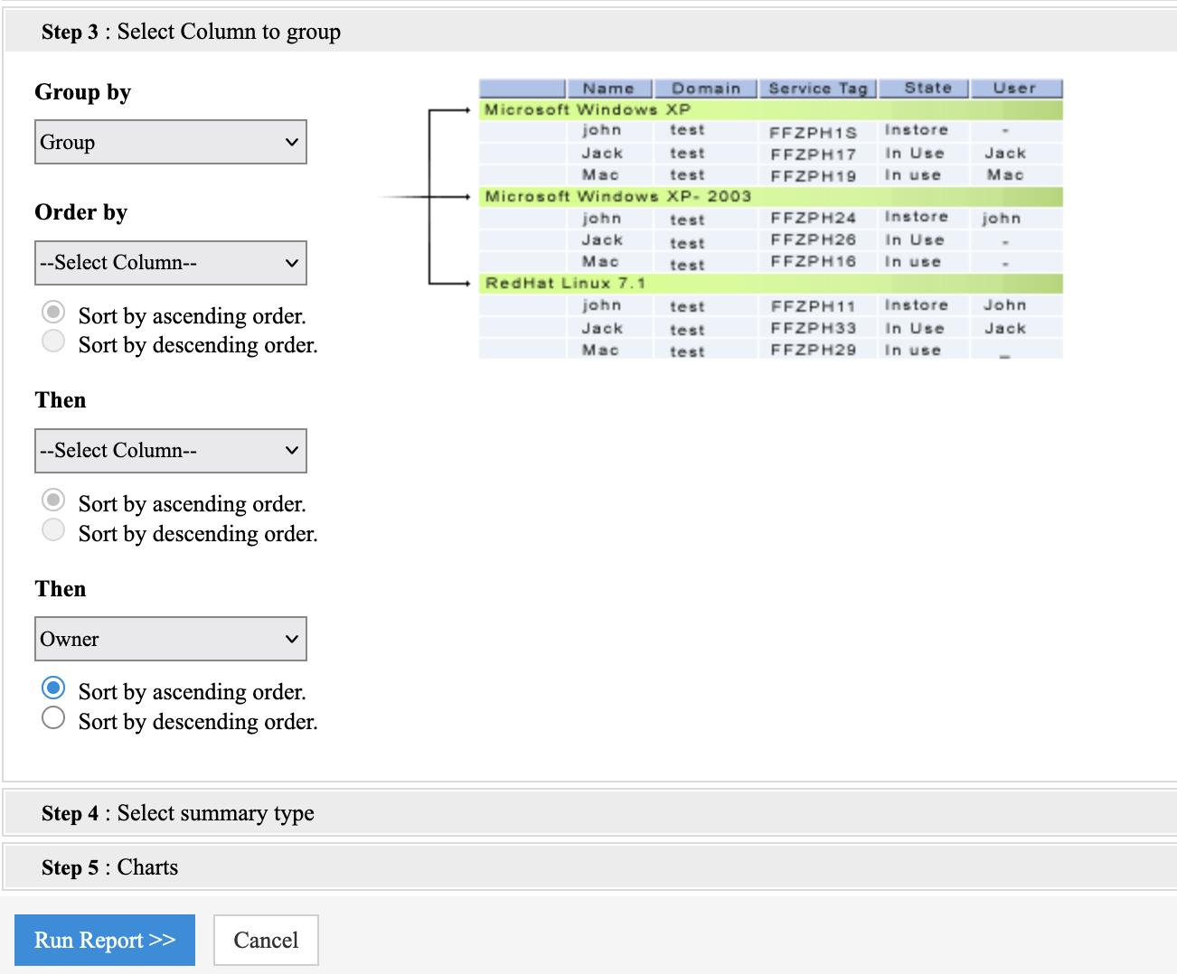 Task Query Report Query - show outstanding tasks for all Technicians grouped by