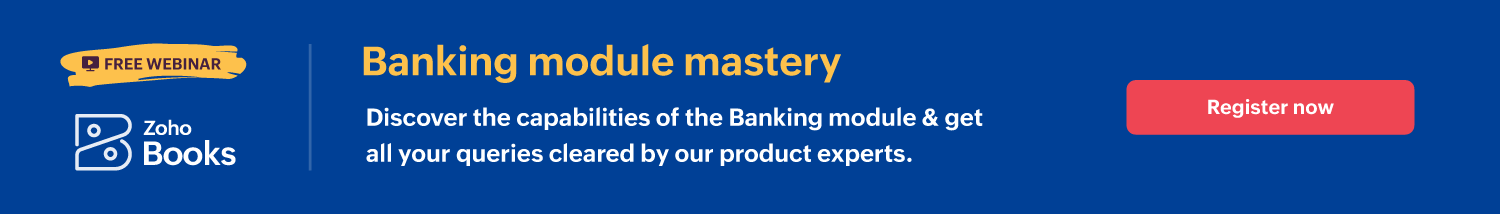 Banking module mastery | Webinar series | Zoho Books
