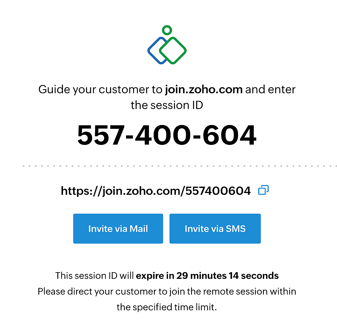 Join Support Session Tip #3- How to invite customers to join a remote support session in ...