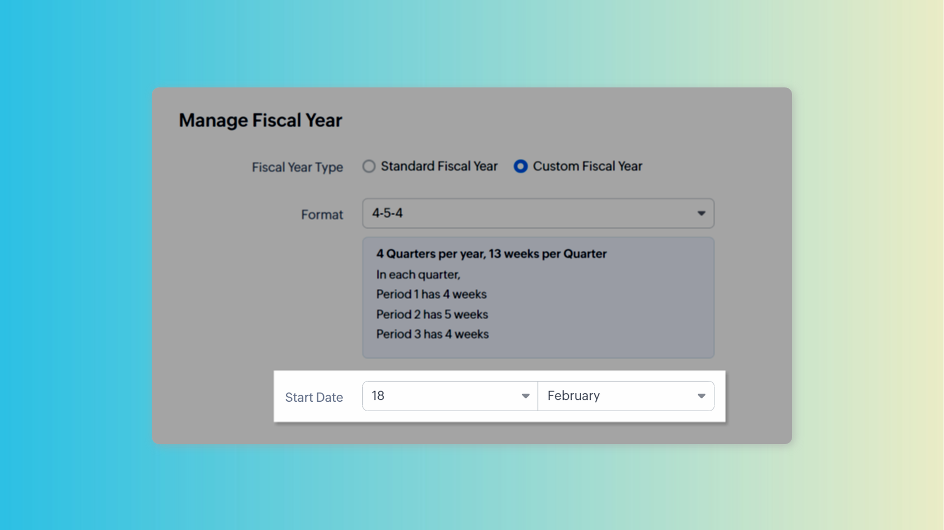 Beyond months: Zoho CRM now supports custom fiscal year formats